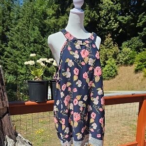 Torrid Navy and Pink Floral Tank Top (T-14)